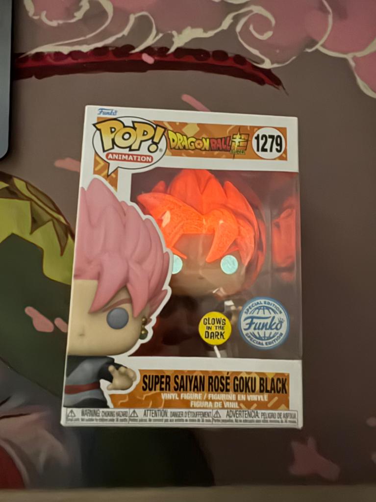 Dragon Ball funko pop Super Saiyan Rose Goku Black 1279 Glow, Ophalen of Verzenden, Zo goed als nieuw