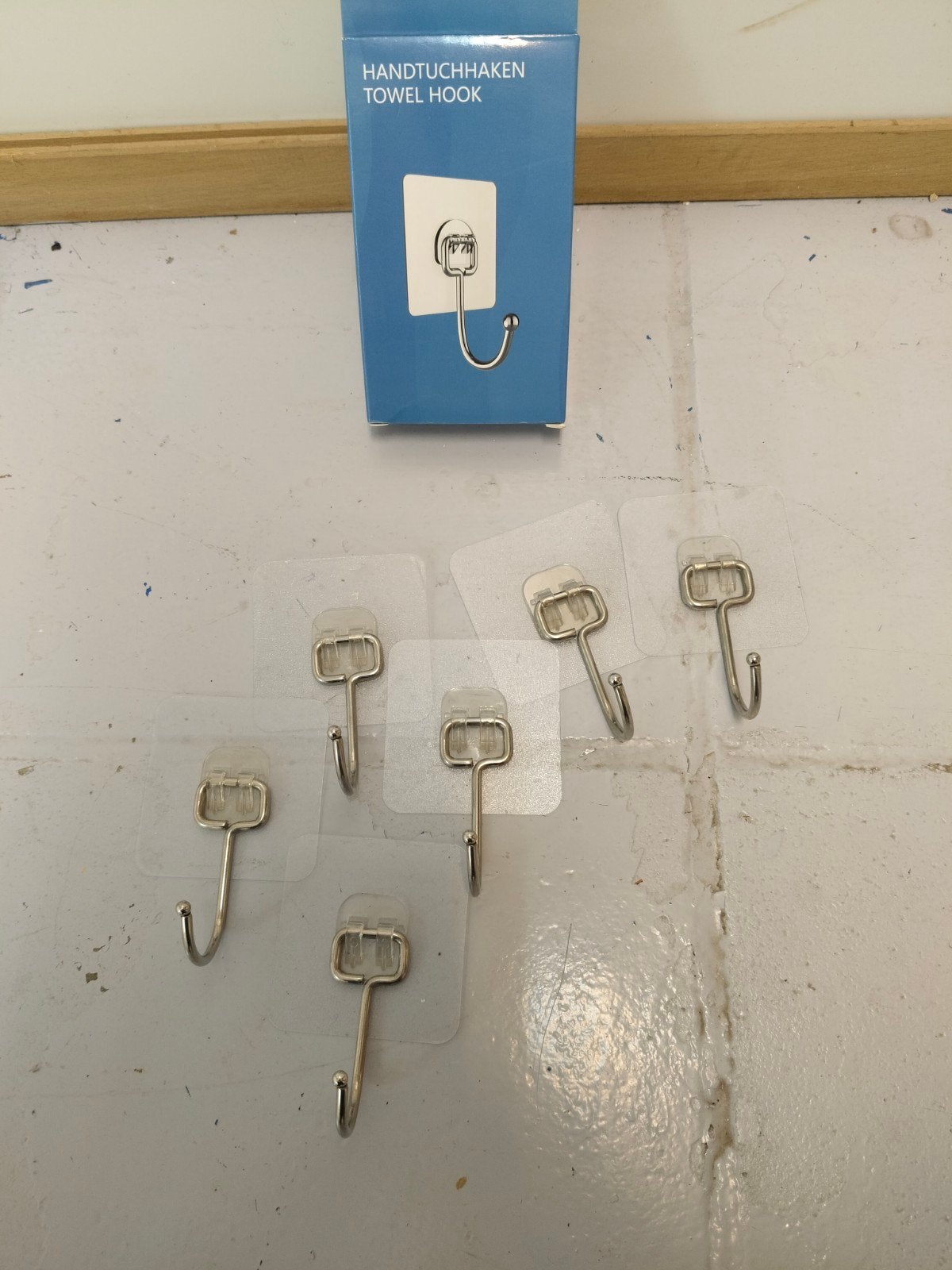 Set van 6 zelfklevende haken keukenhanddoek voor de badkamer, Ophalen