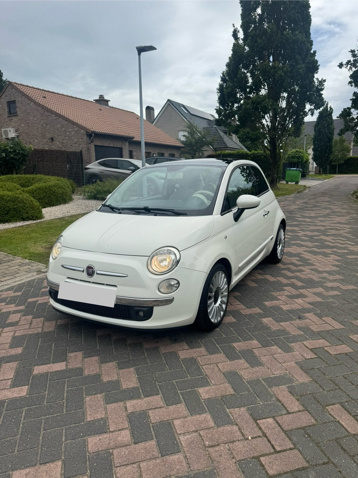 Fiat 500/ benzine/ airco/ open dak, Auto's, Fiat, Stof, Start-stop-systeem, Wit, Bedrijf