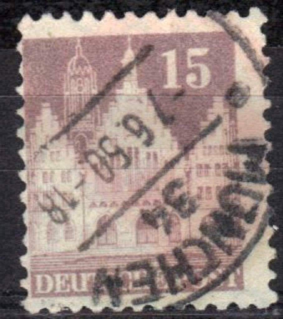 Duitsland Bizone 1948 - Yvert 50 - Monumenten (ST), Verzenden, Gestempeld