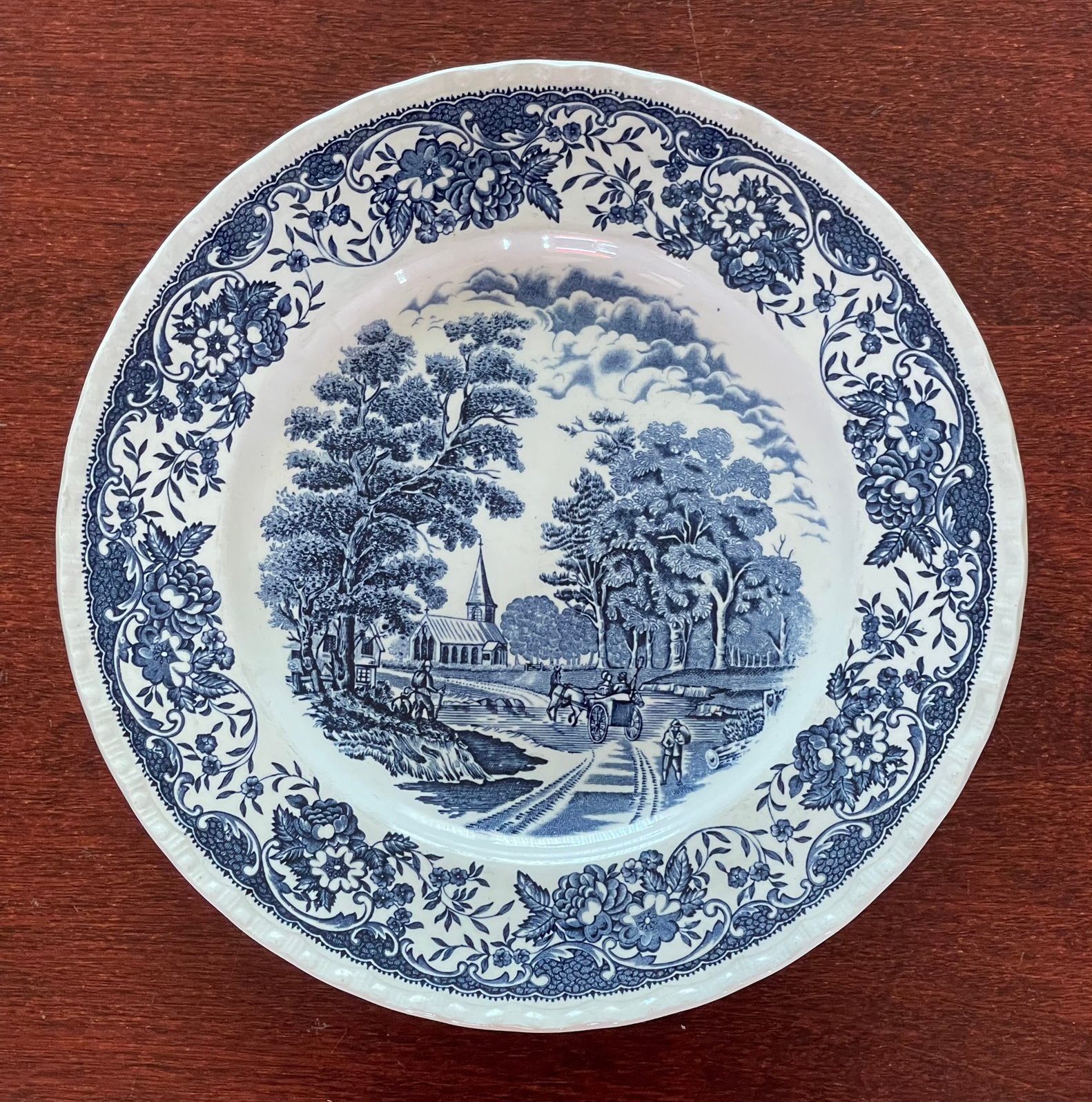 Klassiek Blauw-Wit Dinerbord – Royal Tudor Ware, Antiquités & Art, Enlèvement