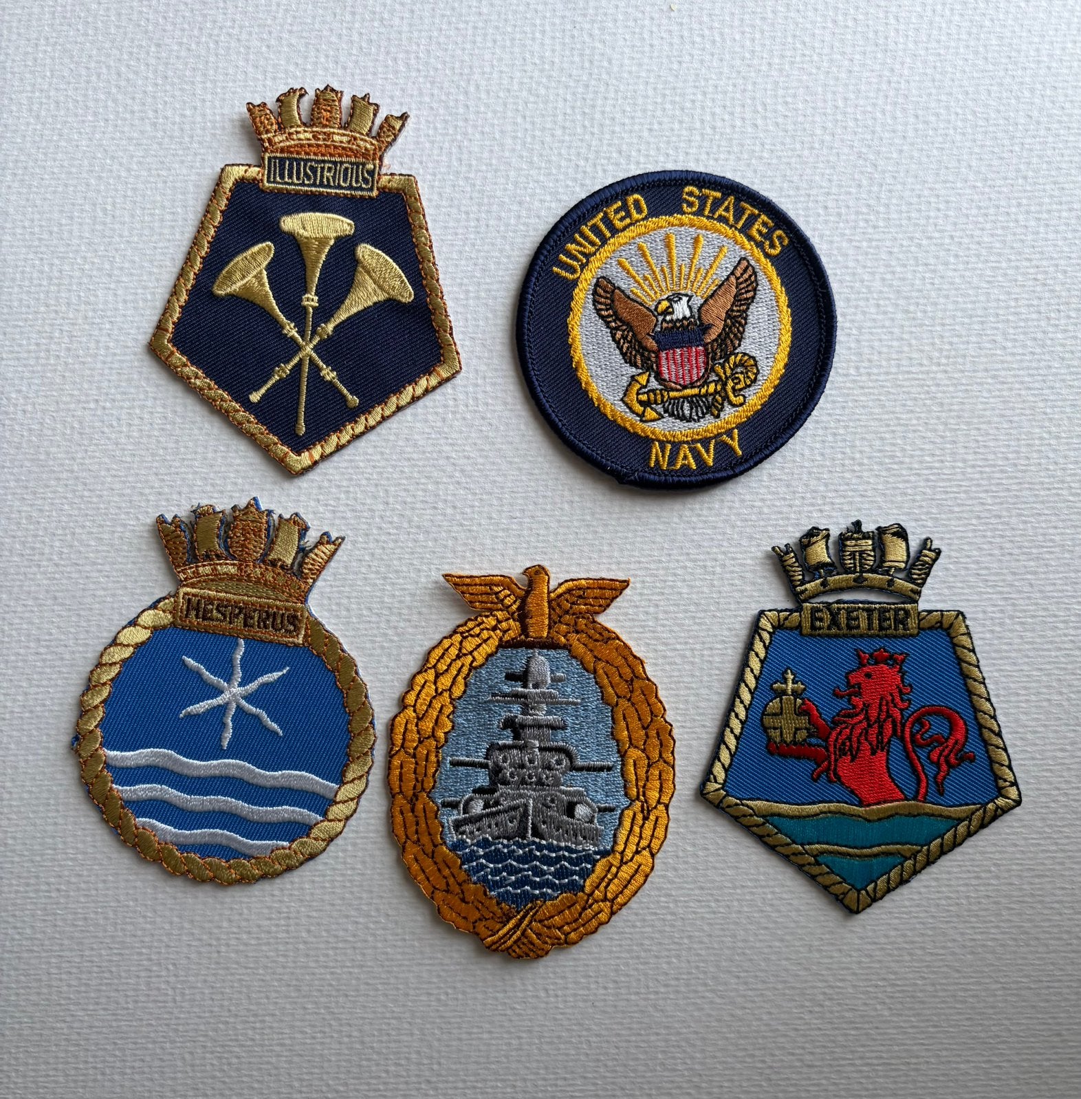 Emblemen van oorlogsschepen, Ophalen of Verzenden, Marine, Embleem of Badge