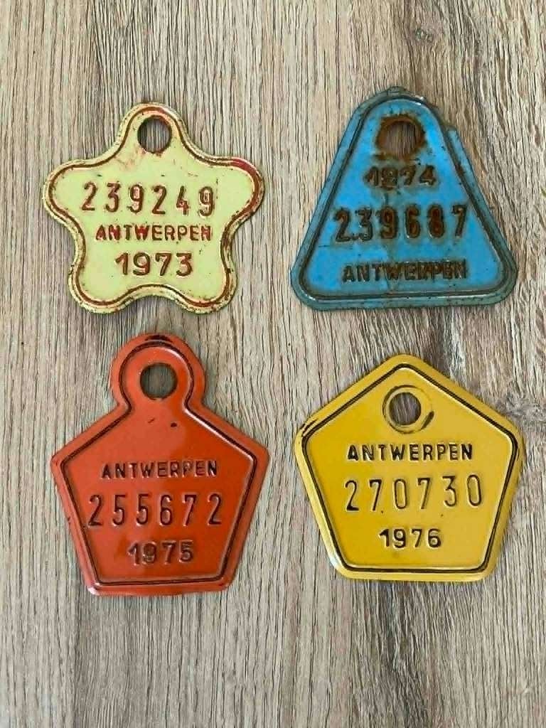 4 fietsplaten, Ophalen of Verzenden