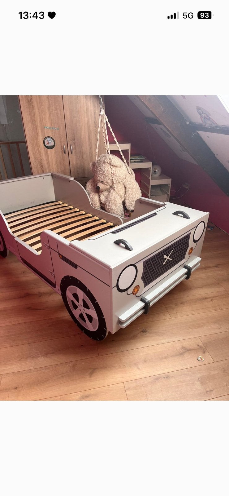 Kinderbed - 4x4 - jeep, Ophalen, Zo goed als nieuw, Matras