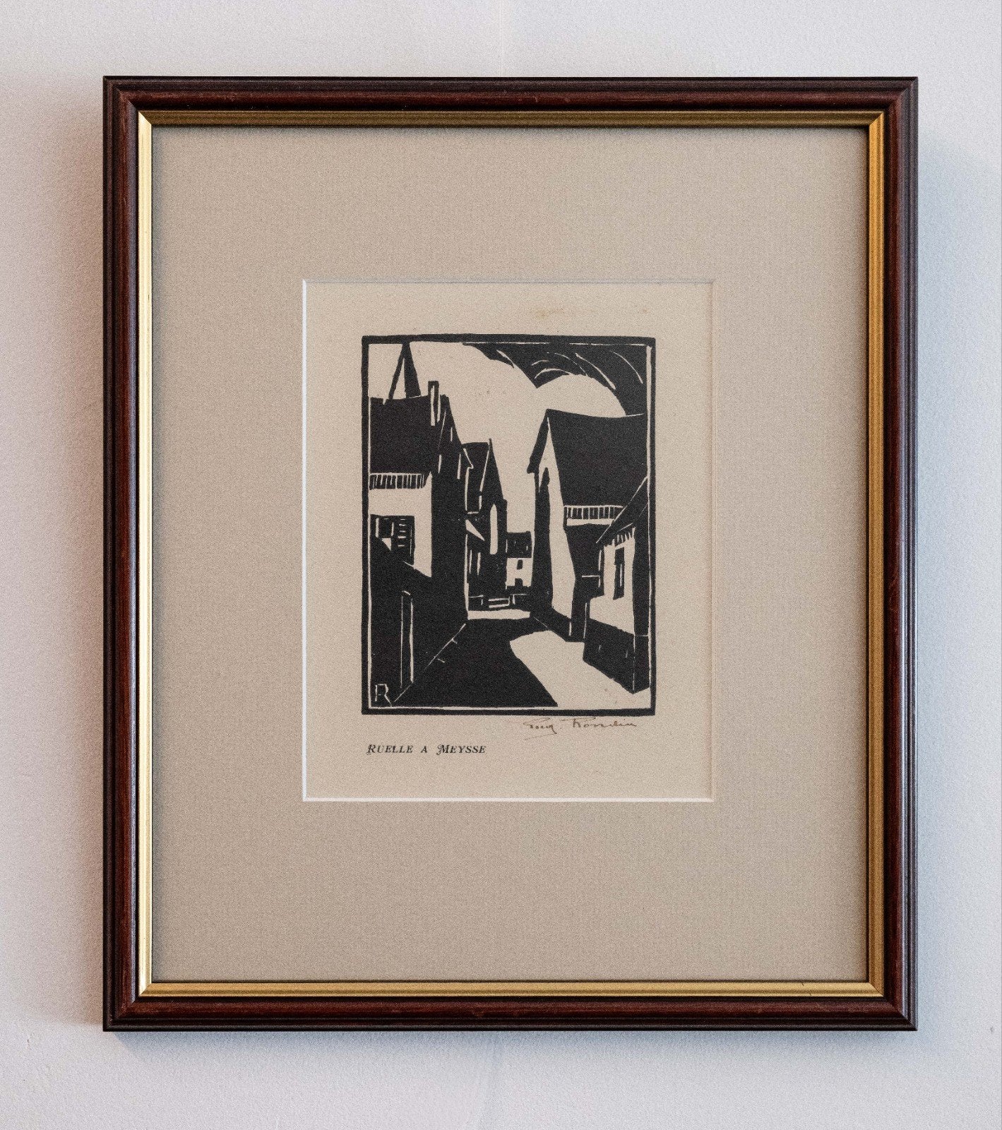 litho "Ruelle à Meysse", Antiquités & Art, Enlèvement, Encadré