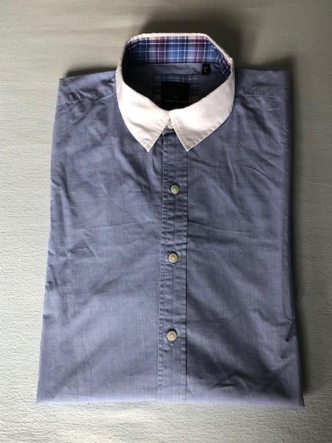 Overhemd Pied de Poule Daniel Hechter, Blauw, Nieuw, Ophalen of Verzenden, Halswijdte 43/44 (XL)