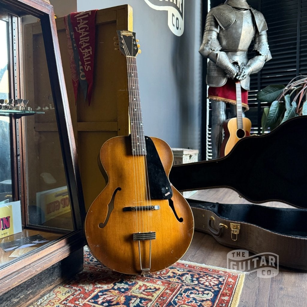 National (Gibson) 1145 1950, Ophalen of Verzenden, Gebruikt, Western- of Steelstringgitaar, Met koffer