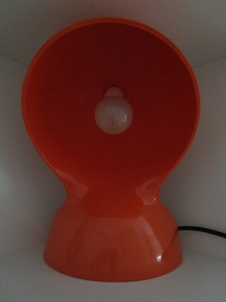 VINTAGE DESIGN TAFELLAMP – ARTEMIDE – DALU – MAGISTRETTI, Huis en Inrichting, Lampen | Tafellampen, Verzenden, Oranje, Zo goed als nieuw