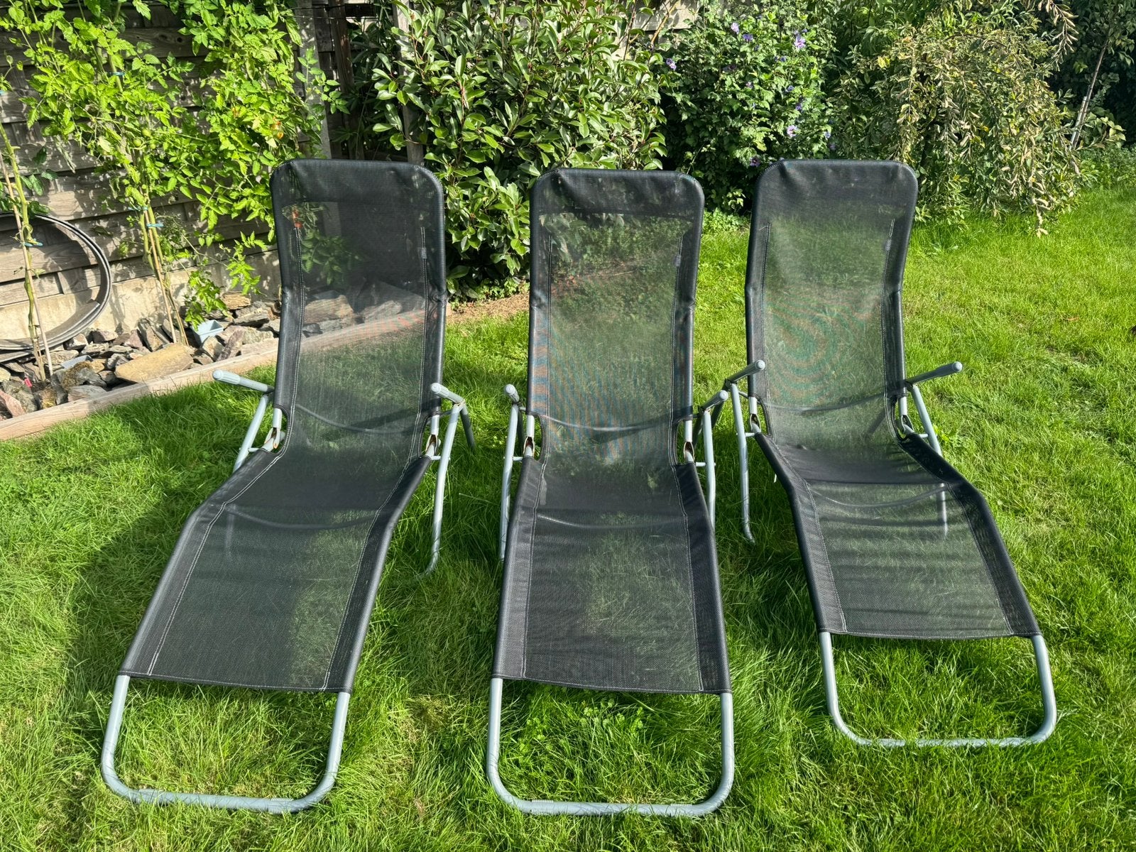Kantelbed 3 stuks, Tuin en Terras, Ophalen, Gebruikt, Textileen, Inklapbaar
