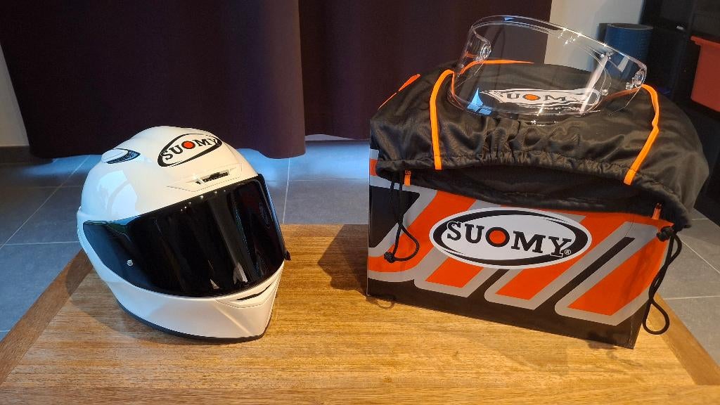 Casque Suomy Track 1 (2 visières - 2 Pinlock), Autres marques, Enlèvement ou Envoi, Casque intégral, Neuf, sans ticket