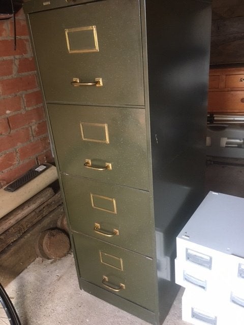 vintage dossierladekast, Ophalen, Minder dan 50 cm, Gebruikt, 100 tot 150 cm