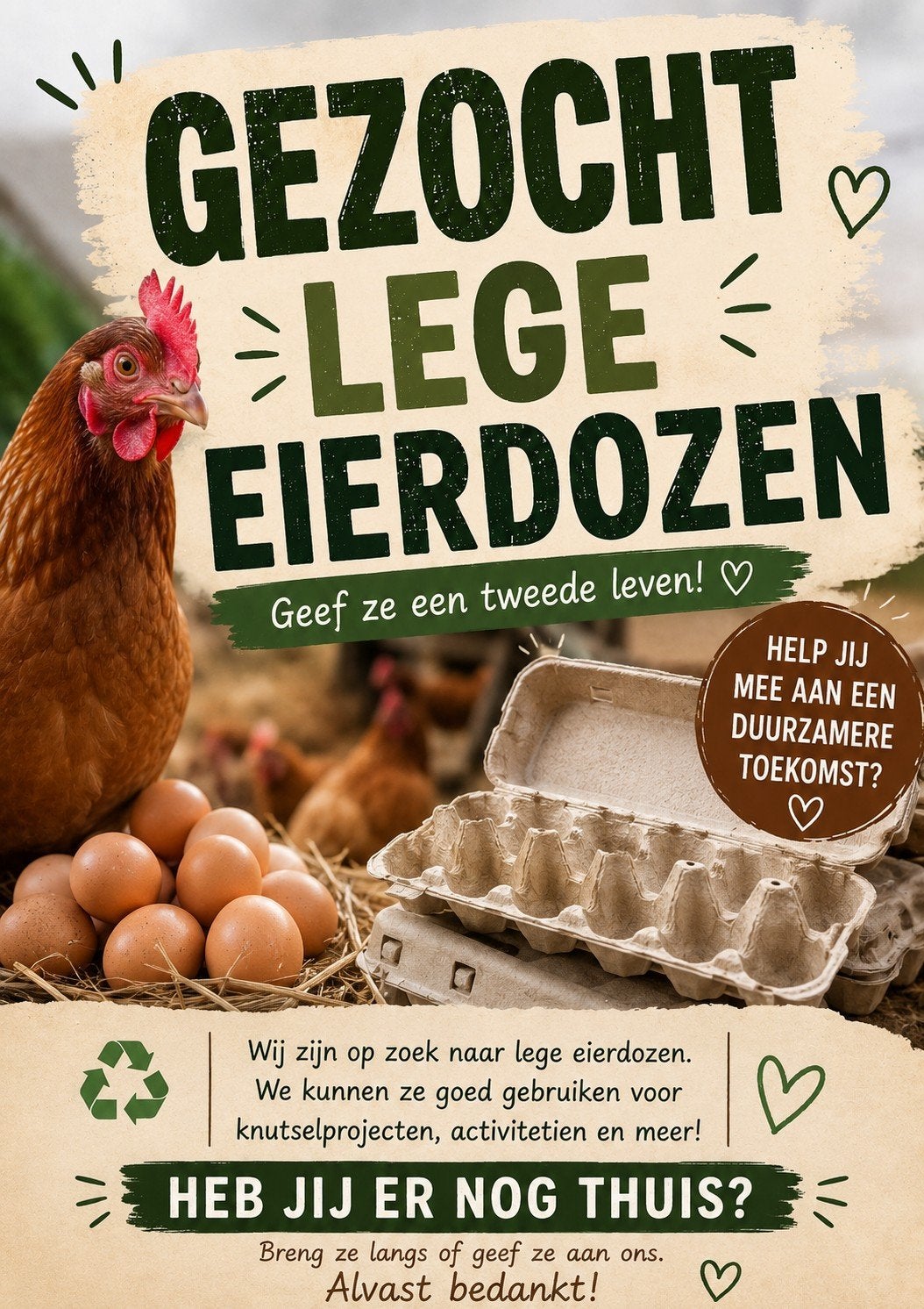 Gezocht lege eierdozen, Dieren en Toebehoren, Pluimvee