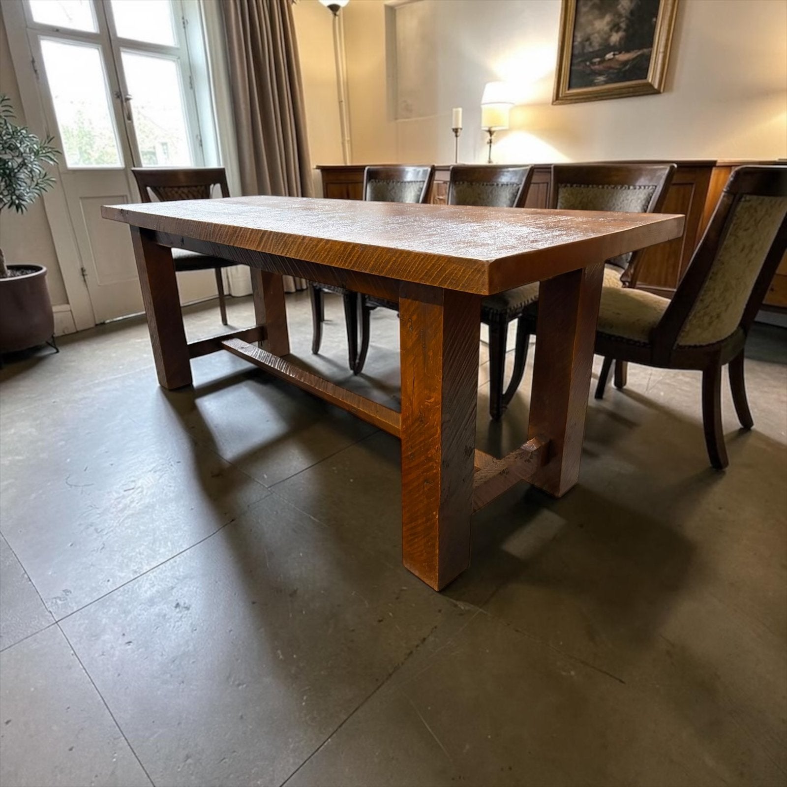 Vintage robuuste tafel, Antiek en Kunst, Verzenden