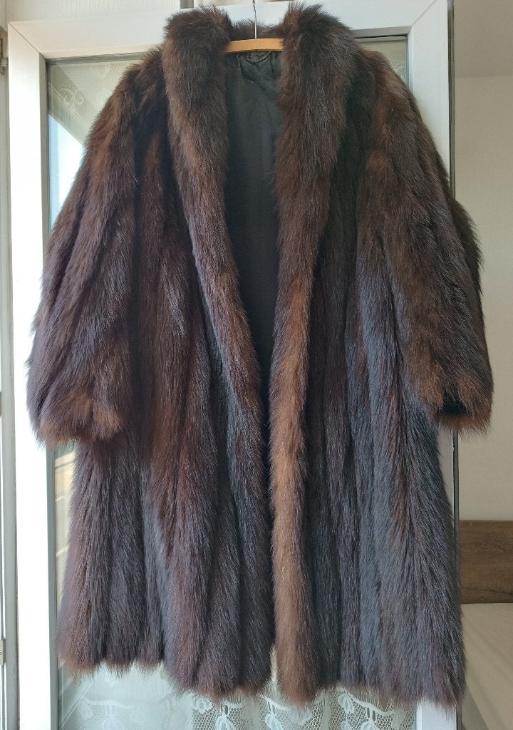 Manteau en fourrure, Kleding | Dames, Jassen | Winter, Ophalen, Zo goed als nieuw, Bruin