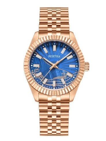 Bertha Marina Mother-Of-Pearl Bracelet Watch, Autres marques, Acier, Enlèvement, Acier