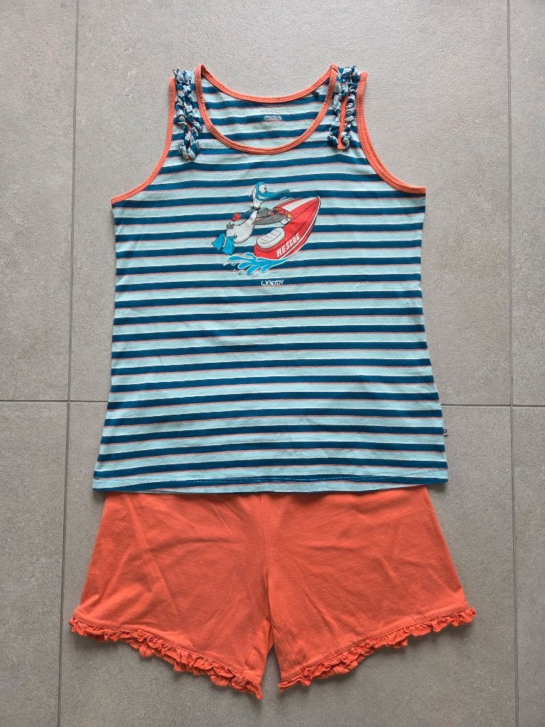 Pyama - Woody - maat 164, Kinderen en Baby's, Nacht- of Onderkleding, Gebruikt, Meisje, Ophalen of Verzenden