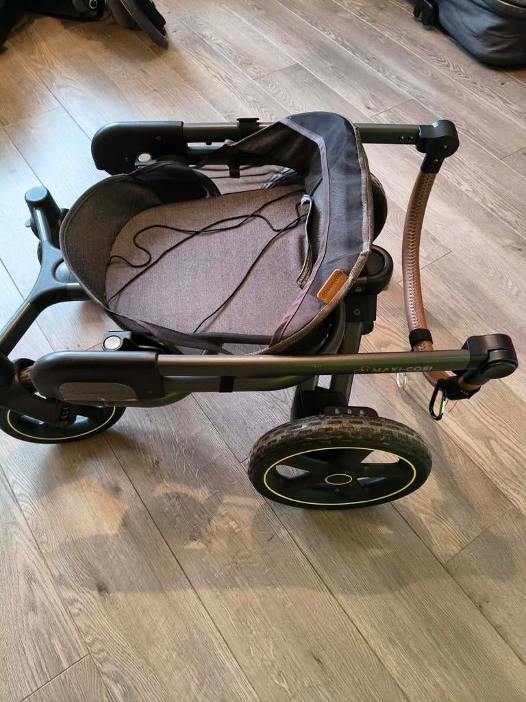 Kinderwagen 3 in 1 + isofix basis, Ophalen, Kinderwagen, Maxi-Cosi, Verstelbare duwstang