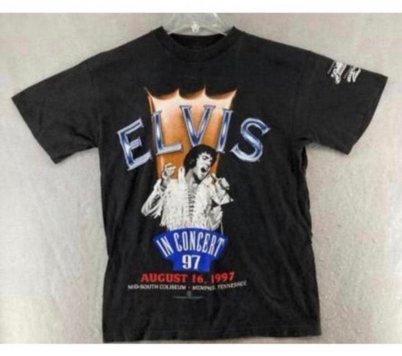 Elvis Presley T-Shirt XL Memphis TN in Concert 1997 90s vtg, Ophalen of Verzenden, Zo goed als nieuw, Kleding