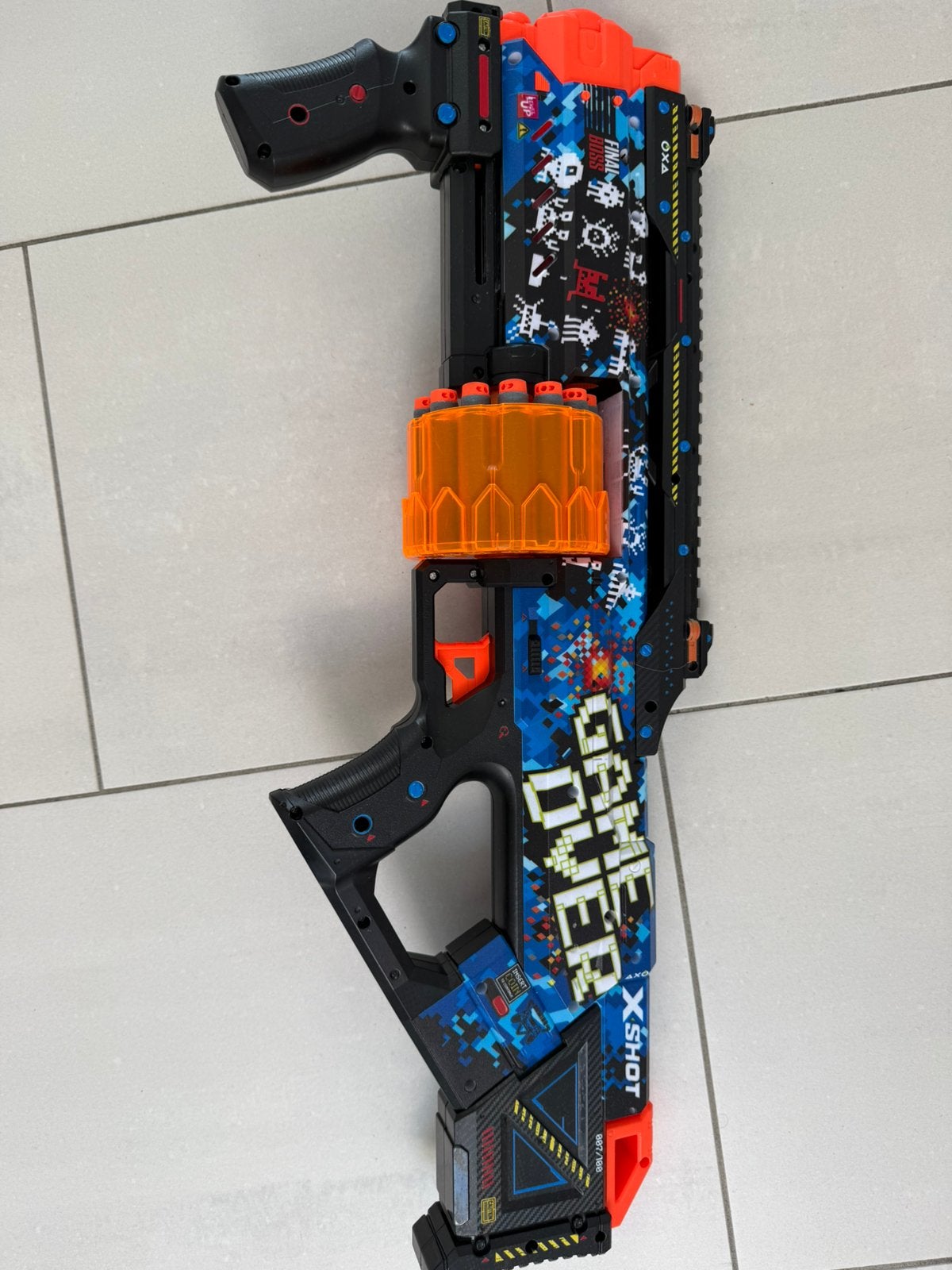 X-Shot Skins Insanity Mad Mega Barrel (édition Game Over), Enlèvement, Utilisé