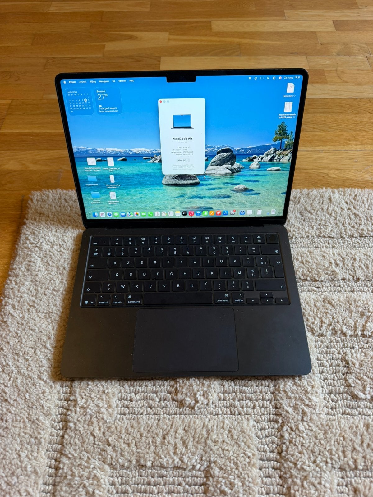 Macbook air top staat + garantie en aankoopfactuur, Computers en Software, Ophalen, Zo goed als nieuw, MacBook