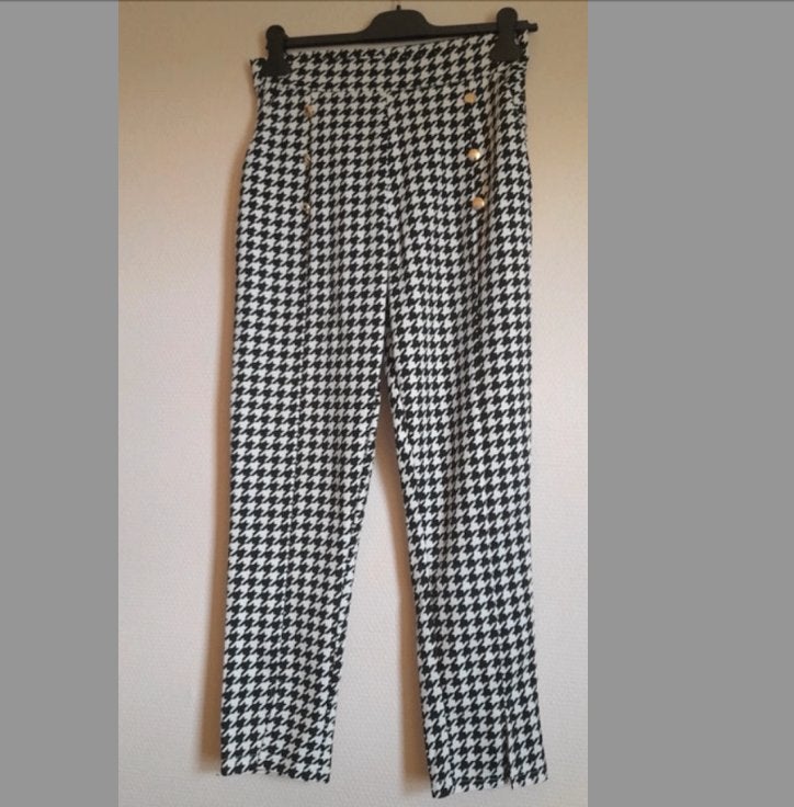 Pantalons courts pied de poule noir et blanc, Taille 38/40 (M), Enlèvement ou Envoi, Longs, Shein