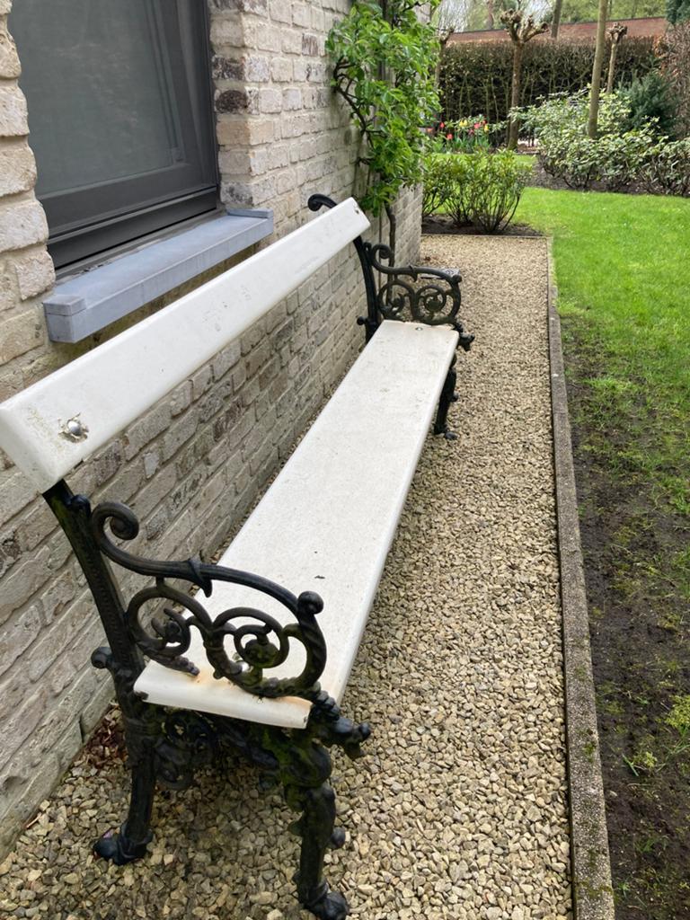 Banc de jardin ancien, Enlèvement, Utilisé, Bois