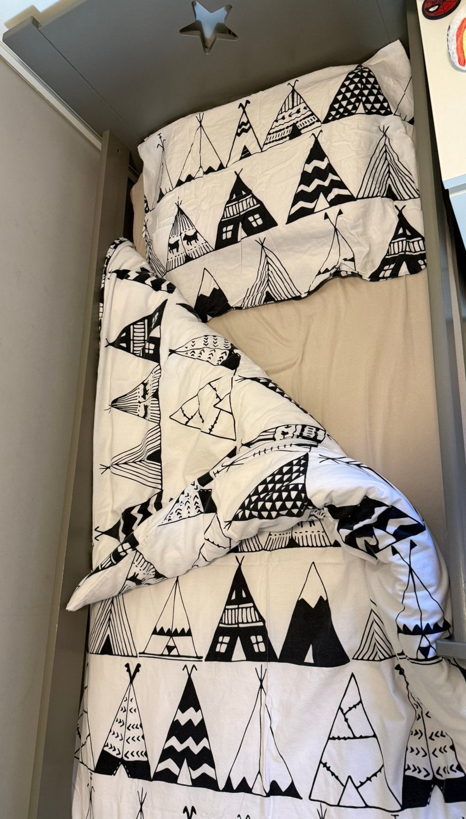 Dekbedovertrek tipi tent 150 x 120, Ophalen of Verzenden, Zo goed als nieuw, Dekbedovertrek