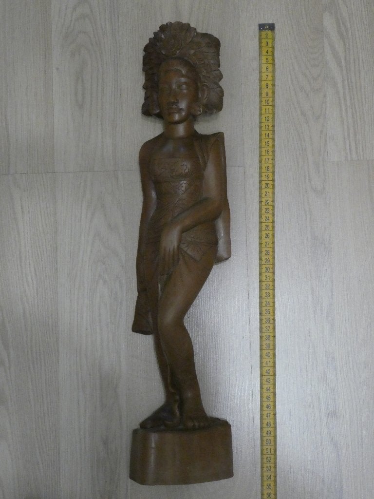Statue balinaise en bois (2), Statue, Bois, Asie, Fait main