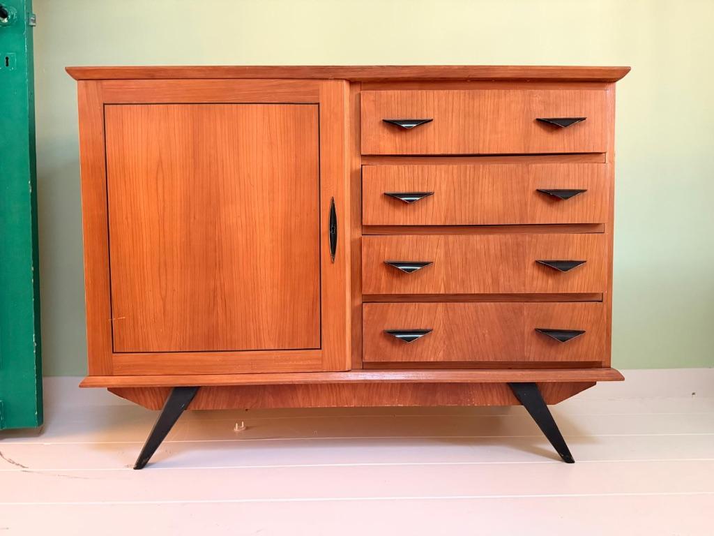 Vintage ladekast, 3 ou 4 tiroirs, Moins de 100 cm, Vintage, 100 à 150 cm
