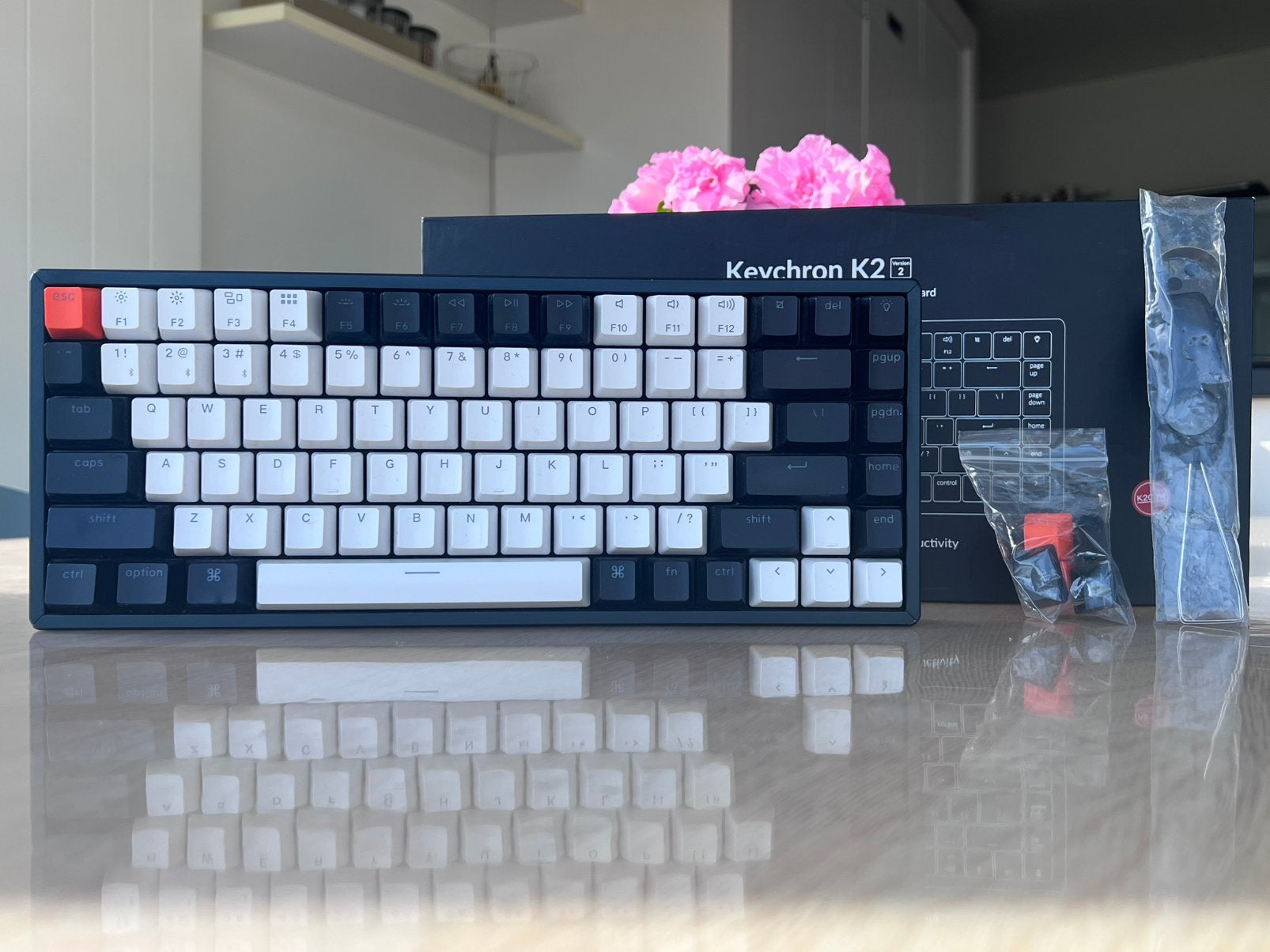 Keychron K2 V2 mechanisch toetsenbord QWERTY draadloos RGB, Informatique & Logiciels, Enlèvement ou Envoi, Comme neuf, Qwerty