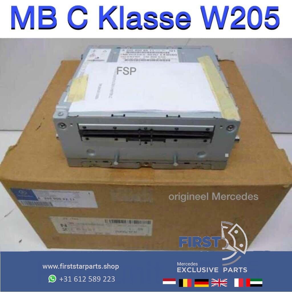 W205 NTG5 HEADUNIT Mercedes C Klasse NAVIGATIE RADIO systeem, Auto-onderdelen, Gebruikt, -, Ophalen of Verzenden, -
