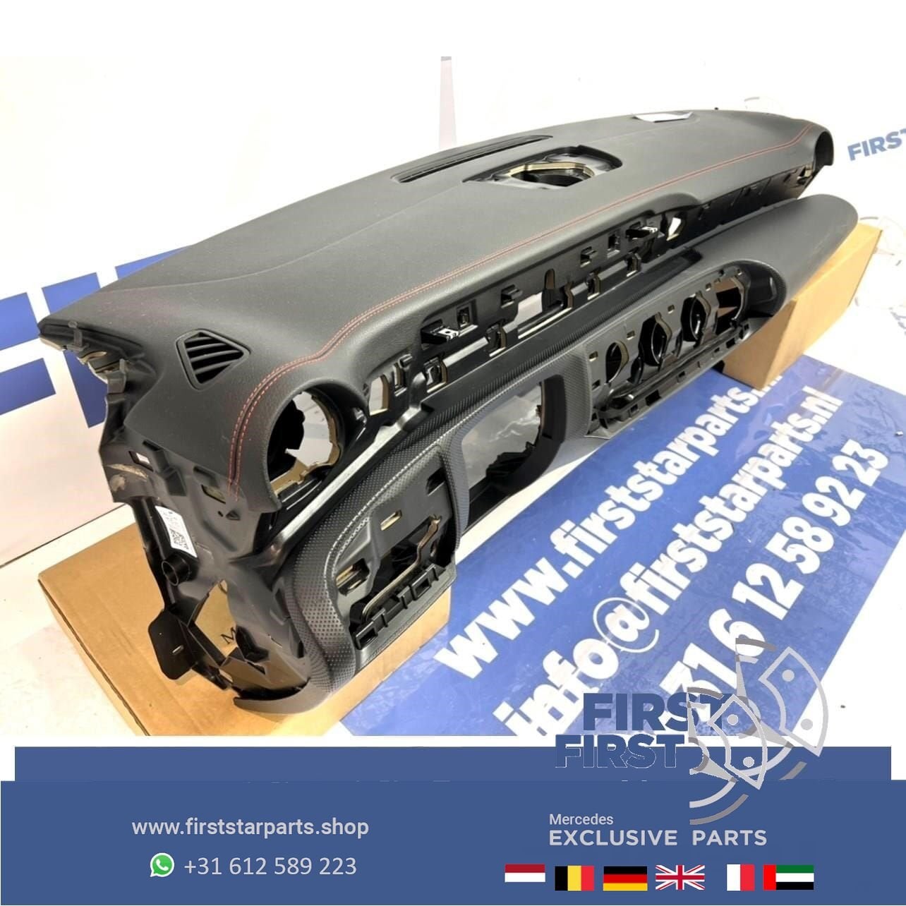 W177 ZWART AMG DASHBOARD met RODE STIK Mercedes A KLASSE 201, Utilisé, -, -, Enlèvement ou Envoi