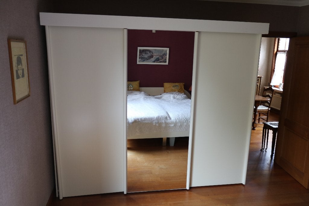 Kleerkast met spiegel, Ophalen, Gebruikt, 200 cm of meer, 200 cm of meer