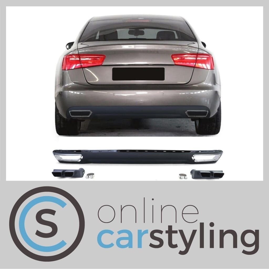 Achterbumper Spoiler Audi A6 C7 Met Dubbele Uitlaat, Neuf, Arrière, -, Audi