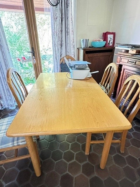 Vintage eettafel uit de jaren 70 – Scandinavische stijl, Huis en Inrichting, Tafels | Eettafels, Ophalen, 100 tot 150 cm, 50 tot 100 cm