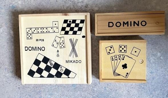 houten gezelschapsspel : schaken, dammen , domino, mikado..., Een of twee spelers, Ophalen of Verzenden, Nieuw, Reisspel