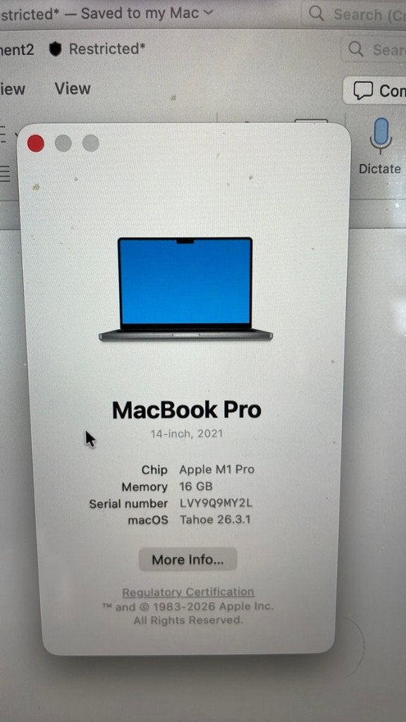 Macbook Pro 14" m1 - 16GB Ram 512GB opslag, Computers en Software, Gebruikt, Qwerty, Overige groottes, 512 GB