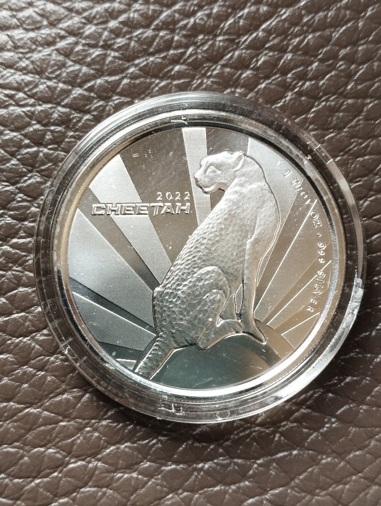 1 oz .999 zilver  Cheetah 2022, Postzegels en Munten, Munten | Afrika, Ophalen of Verzenden, Overige landen, Losse munt, Zilver