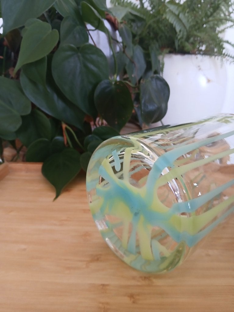 Vintage handgeblazen vaas glas Murano /Scandinavische stijl, Ophalen of Verzenden