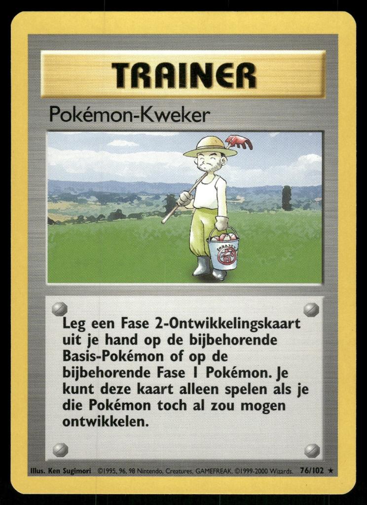 Pokémon Breeder 76/102 - Base (NL) (NM), Hobby en Vrije tijd, Verzamelkaartspellen | Pokémon, Verzenden, Gebruikt