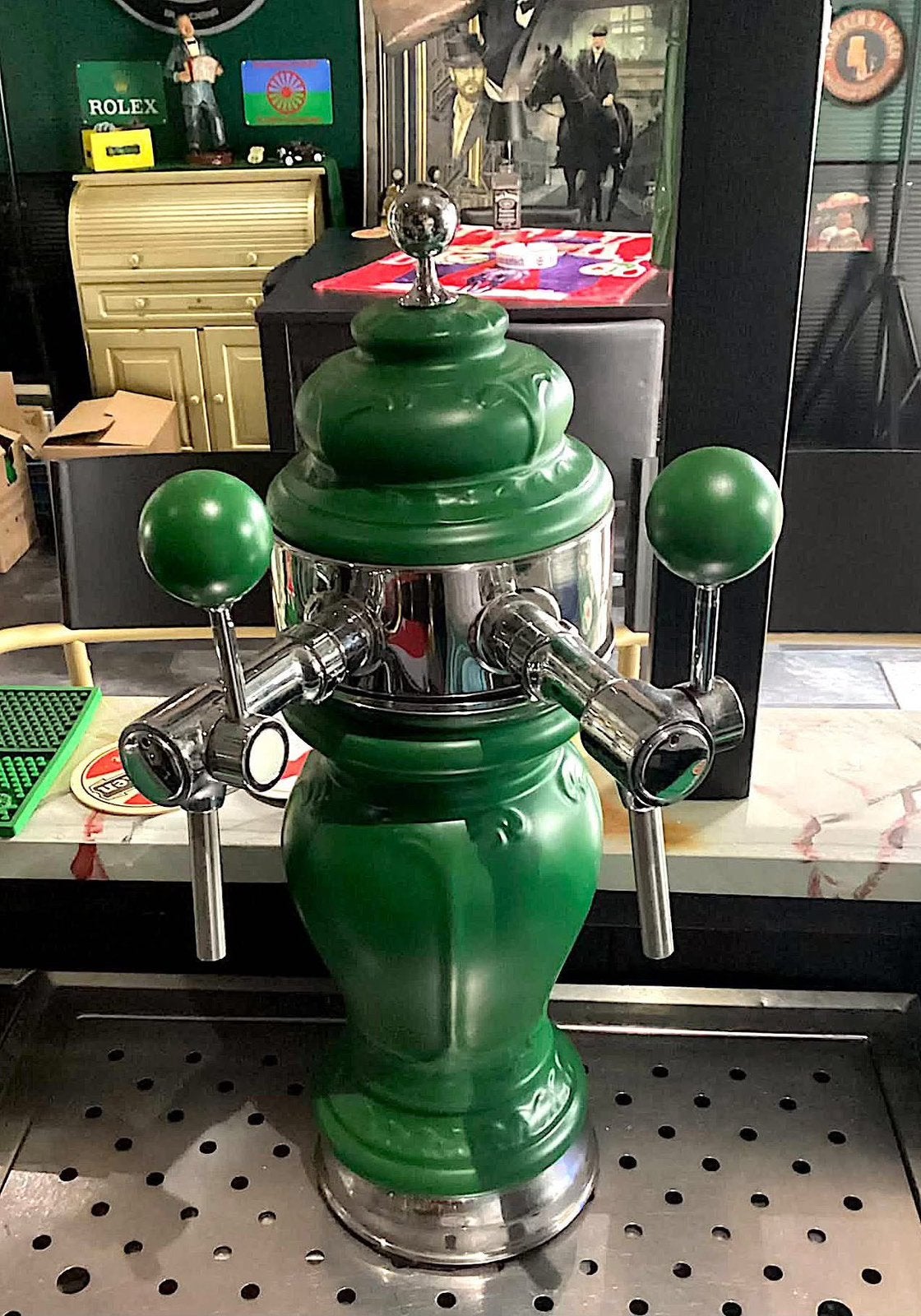 À vendre : grand robinet à bière universel en porcelaine, Collections, Marques de bière, Comme neuf, Autres types, Amstel, Enlèvement ou Envoi
