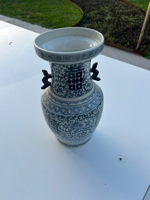 Chinese blauw-witte porseleinen "Double Happiness", Ophalen