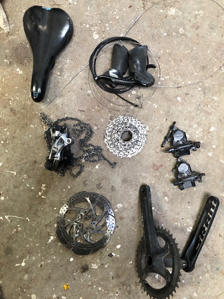 Sram rival groepset, Fietsen en Brommers, Crankstel of Pedalen, Gebruikt, Ophalen of Verzenden, Gravelbike