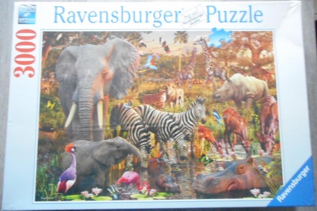 ravensburger puzzel 3000 stukjes afrikaanse dierenwereld, Hobby en Vrije tijd, Ophalen of Verzenden, Nieuw