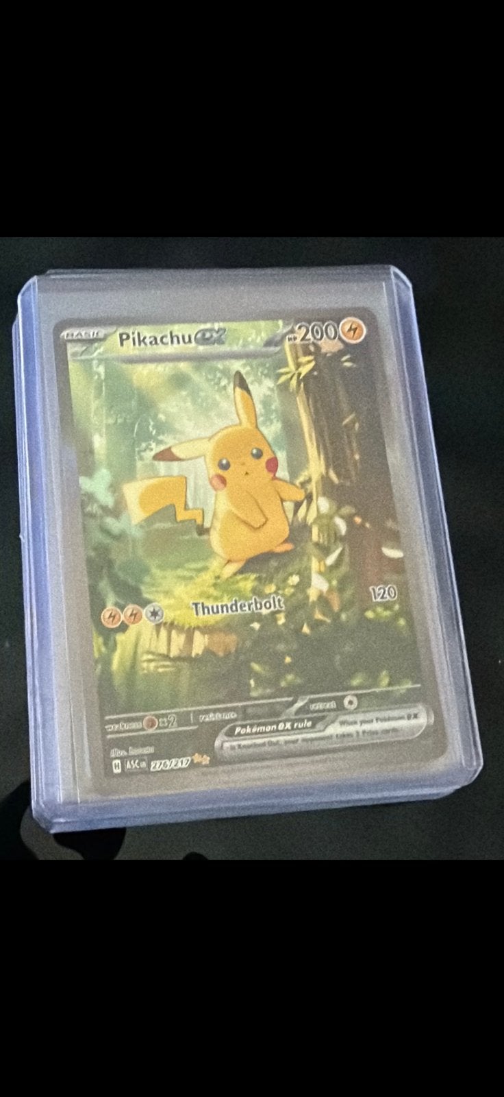 Pokémon Pikachu ex 270/217 – (SIR) – Near Mint – Sleeved, Enlèvement ou Envoi, Neuf, Cartes en vrac, Foil
