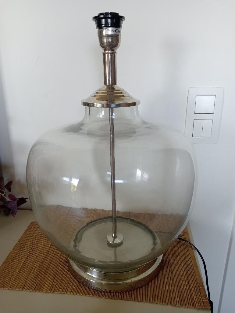 Mooie glazen tafellamp, Ophalen, Chic, 50 tot 75 cm, Glas