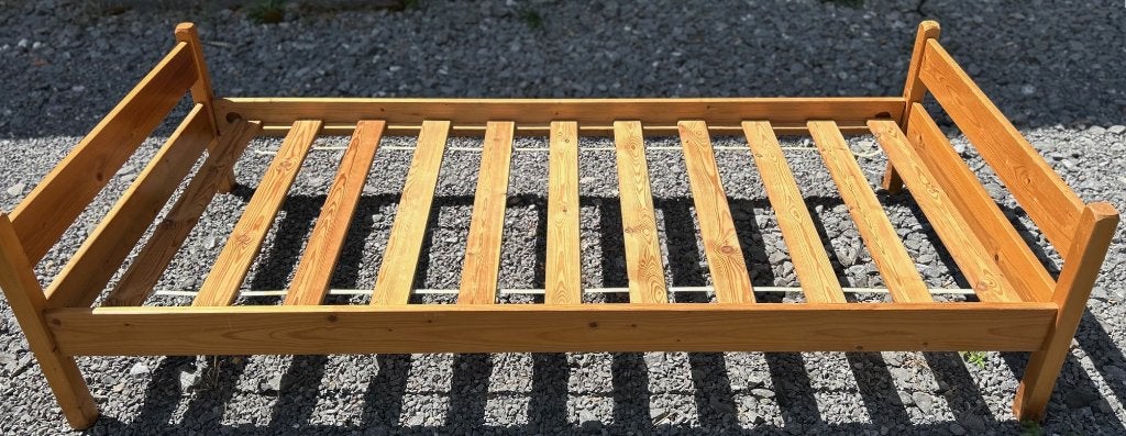 Lit 90x200 + sommier + matelas, 90 cm, Une personne, Enlèvement, Utilisé