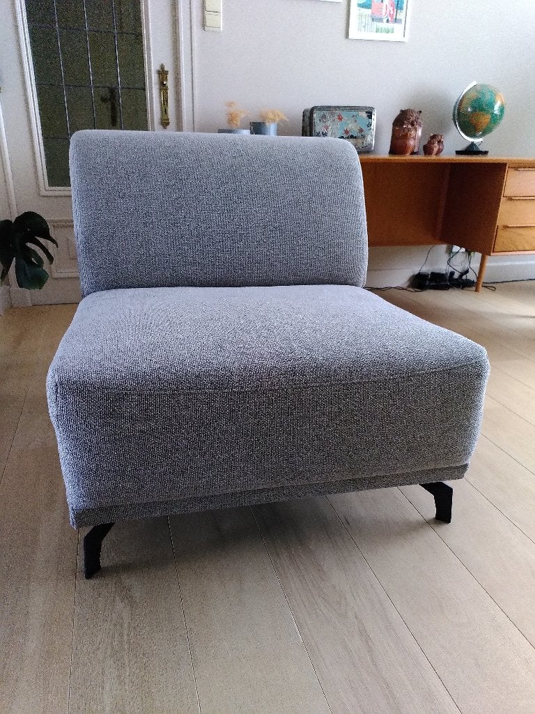 grijze losse zetel, Huis en Inrichting, Ophalen, 75 tot 100 cm, Zo goed als nieuw, Minder dan 150 cm