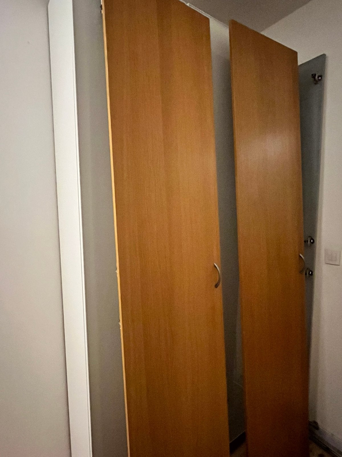 2 Ikea Pax 50x236 deuren met eikenhouten handgrepen, 200 cm of meer, Eikenhout, Met deur(en), 50 tot 100 cm