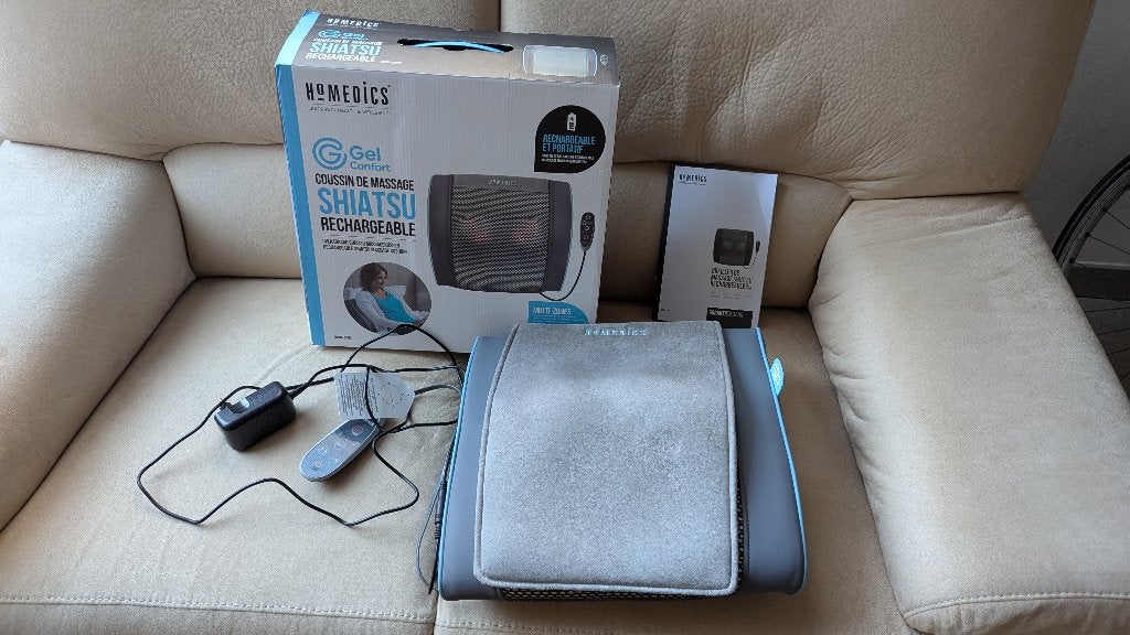 elektrisch massageapparaat "Gel confort Shiatsu", Sport en Fitness, Massageproducten, Ophalen, Zo goed als nieuw, Apparaat
